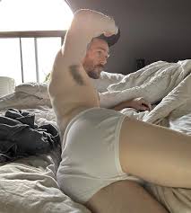 Xander McKee in white briefs